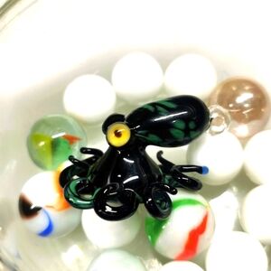 Glass octopus pendant